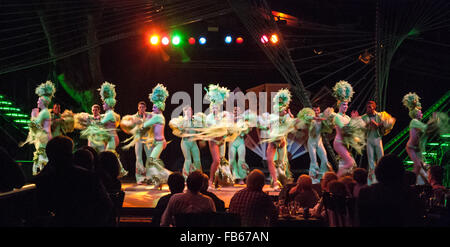 Club Tropicana, Havana, Cuba, November 15th 2012.  Dancers entertain the crowd on a hot night. Stock Photo