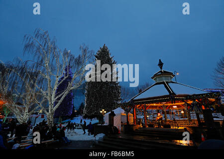 Christmas Lights Festival, Leavenworth, Washington, United States of America Stock Photo