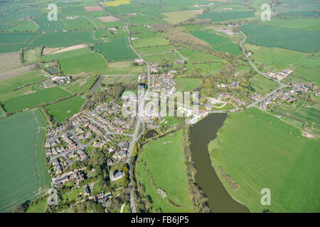 An aerial view of the Leicestershire village of Sheepy Magna and surrounding countryside Stock Photo