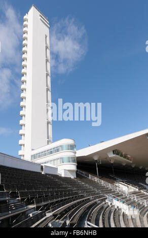 The Helsinki Olympic Stadium and tower Töölö, Helsinki, Finland Stock Photo