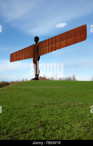 The Angel of the North a steel sculpture near Gateshead, by Sir Antony Gormley, England, UK.