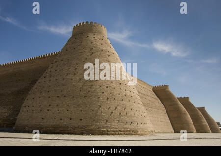 The walls of the Citadel in Buxoro, Uzbekistan Stock Photo