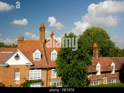 An aerial view of Arts and Crafts style houses in Bedford Park, Chiswick, London, UK Stock Photo