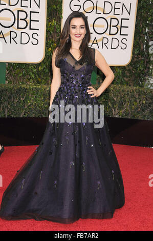 Los Angeles, California, USA. 10th Jan, 2016. Jan 10th 2016 - Los Angeles California USA - Actress ANA DE LA REGUERA at the 73rd Golden Globe Awards - Arrivals held at the Beverly Hills Hotel, Los Angeles CA. © Paul Fenton/ZUMA Wire/Alamy Live News Stock Photo