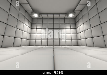 white mental hospital padded room empty with copy space Stock Photo - Alamy