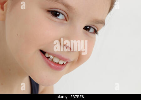 Beautiful teen girl close up portrait Stock Photo