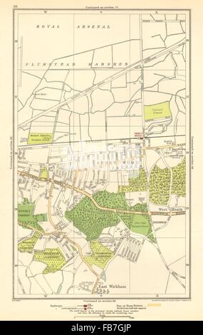 LONDON E: Plumstead Woolwich Arsenal Abbey Wood Beckton Manor Way, 1925 ...