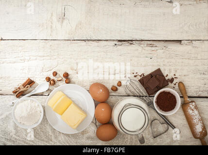 Ingredients for the preparation of bakery products Stock Photo