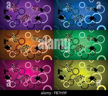 Vector sets of abstract backgrounds Stock Vector