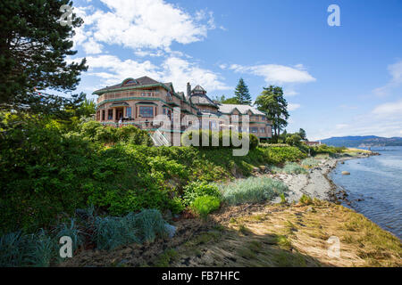 North America, Canada, British Columbia, Vancouver Island, Campbell River, Painters Lodge salmon fishing resort Stock Photo