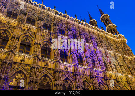 Magnificent City Hall of Leuven in Belgium Stock Photo
