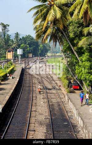 Rambukkana railway station, Sri Lanka, Asia Stock Photo