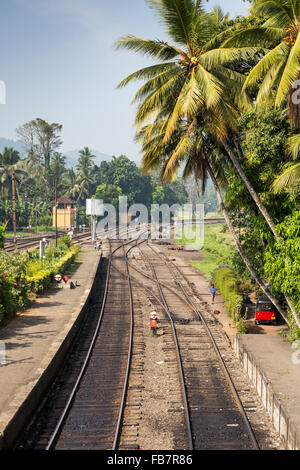 Rambukkana railway station, Sri Lanka, Asia Stock Photo