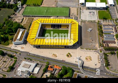 Aerial view, Bundesliga football Premiere League, Tivoli, football stadium of Alemannia Aachen, Aachen, Meuse-Rhine Euroregion, Stock Photo