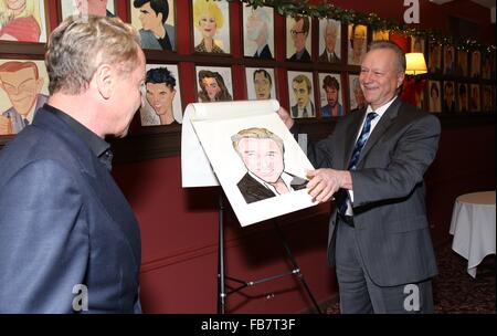 Michael Flatley portrait unveiling at Sardi's theatre district eatery  Featuring: Michael Flatley, Max Klimavicius Where: New York City, New York, United States When: 11 Dec 2015 Stock Photo