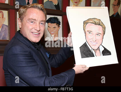 Michael Flatley portrait unveiling at Sardi's theatre district eatery  Featuring: Michael Flatley Where: New York City, New York, United States When: 11 Dec 2015 Stock Photo