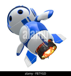 Blueberry bot with jet upgrades. Faster, tougher. Stock Photo