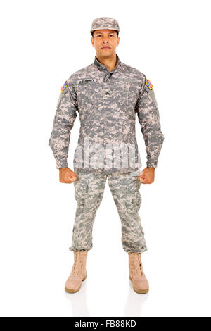 US army soldier on white background Stock Photo