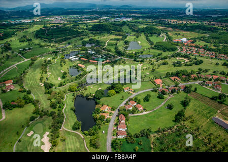 Golf course photography from the air Stock Photo