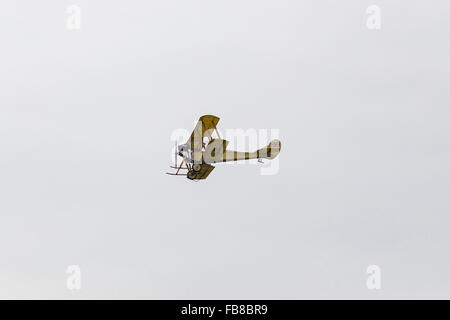 Great War Display Team, Royal Aircraft Factory BE2c, Farnborough International Airshow, Farnborough Airport, Rushmoor, Hampshire Stock Photo