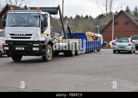 Kemnay, Aberdeenshire, Scotland, UK. 11th January, 2016. UK weather. Flooding damage clearup at Kembhill Park, Kemnay Credit:  Kemnay Photographic/Alamy Live News Stock Photo