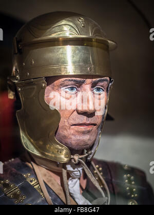 Life size model of a Roman Soldier in full costume. Stock Photo