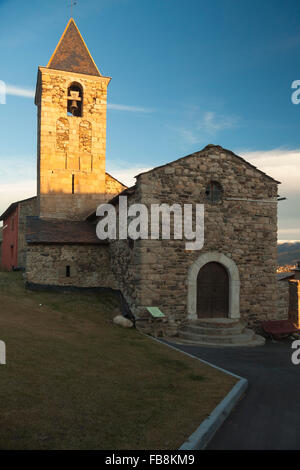 Sant Vicenç de Saneja church, Saneja, Pyrenees Stock Photo