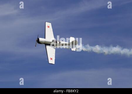 A Russian Yakovlev Yak-50 airplane, built 1949 as experimental turbojet, England Stock Photo