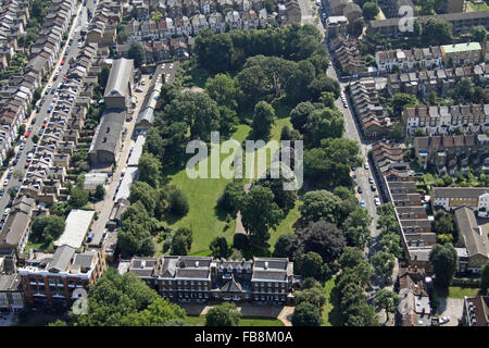 aerial view of Lucas Gardens, Southwark, London SE5, UK Stock Photo