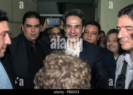 Greek newly elected president of New Democracy party Kyriakos Mitsotakis Stock Photo