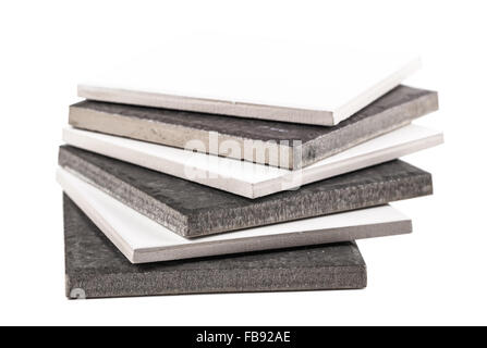 ceramic tile closeup isolated on a white background Stock Photo