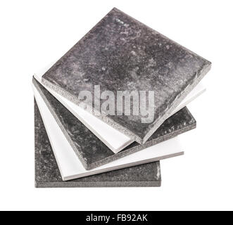 ceramic tile closeup isolated on a white background Stock Photo