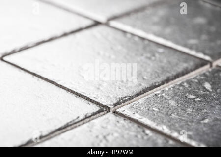 the background of gray ceramic tiles closeup Stock Photo