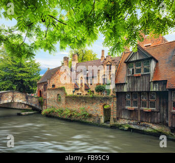Bruges historical houses and canals Stock Photo