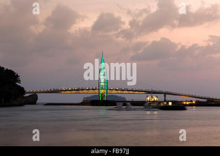 Suspension Bridge in Seogwipo - Jeju Island, South Korea Stock Photo