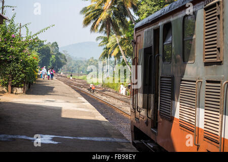 Rambukkana railway station, Sri Lanka, Asia Stock Photo