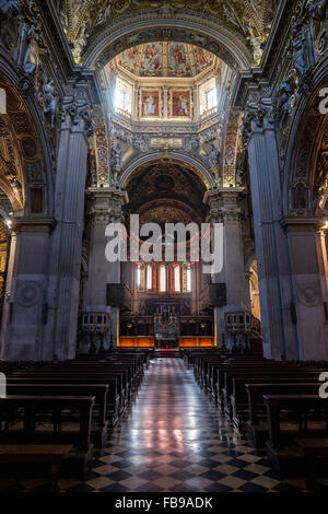 Bergamo, Italy. Interior of Basilica di Santa Maria Maggiore. The ...