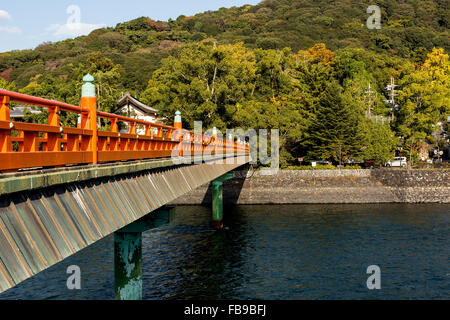 Bridge across the river in Uji, Japan Stock Photo