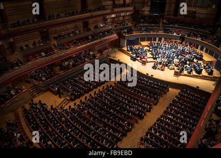 Graduation ceremony presentation, Symphony Hall, UK Stock Photo