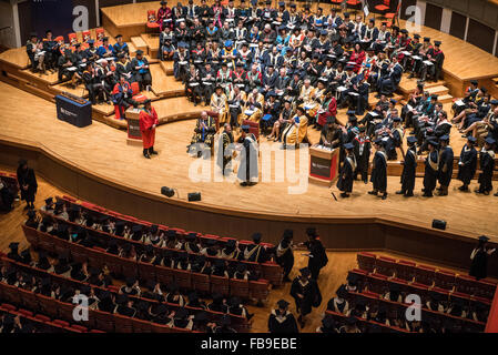 Graduation ceremony presentation, Symphony Hall, UK Stock Photo