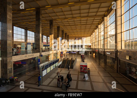 Wien Westbahnhof (Vienna West) railway station interior on a sunny day Stock Photo