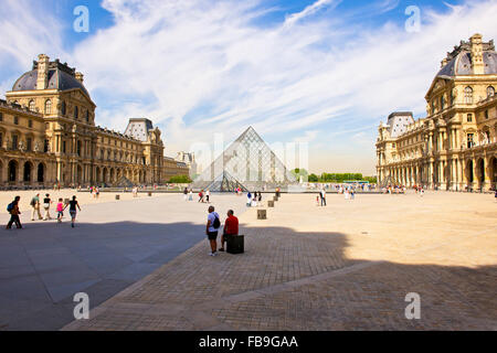 Louvre museum in Paris, France Stock Photo
