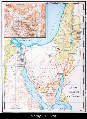 Old map of Sinai peninsula Stock Photo - Alamy