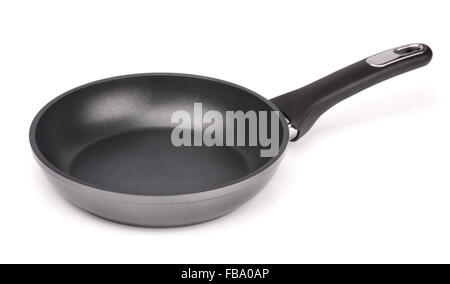Non stick frying pan isolated on white Stock Photo