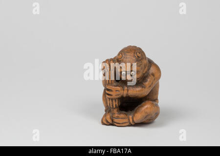Boxwood netsuke from Japan Stock Photo