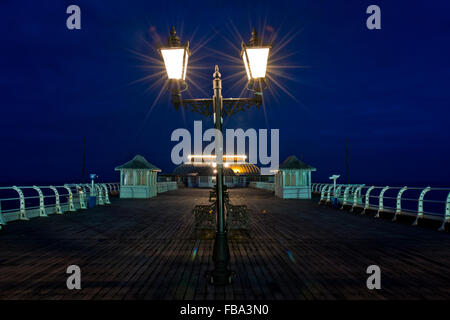 Night shot of Cromer Pier, Norfolk, UK Stock Photo