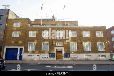 General View GV of Southwark Police Station, 323 Borough High St, London SE1 1JL Stock Photo