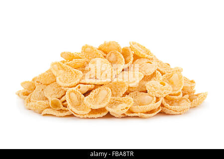 Corn flakes snack isolated on white background Stock Photo