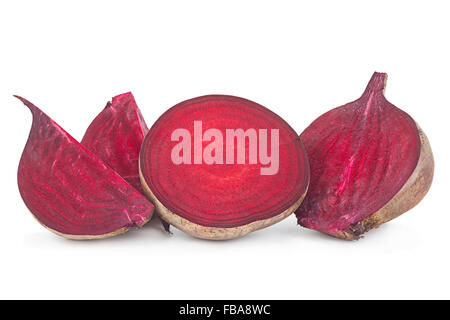 Beet vegetable closeup isolated on white Stock Photo