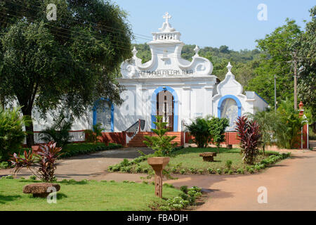 St Anne's Church in the village of Parra, near Mapusa, North Goa, India Stock Photo